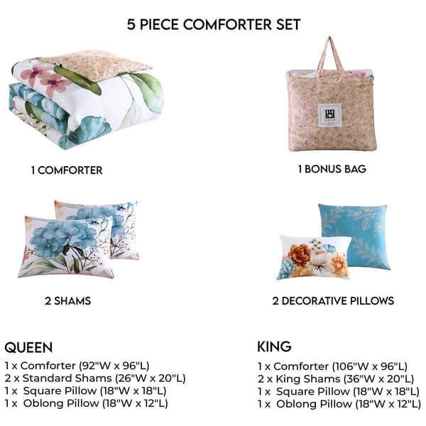 Bebejan®  Maia Cotton 5-Piece Reversible Comforter Set