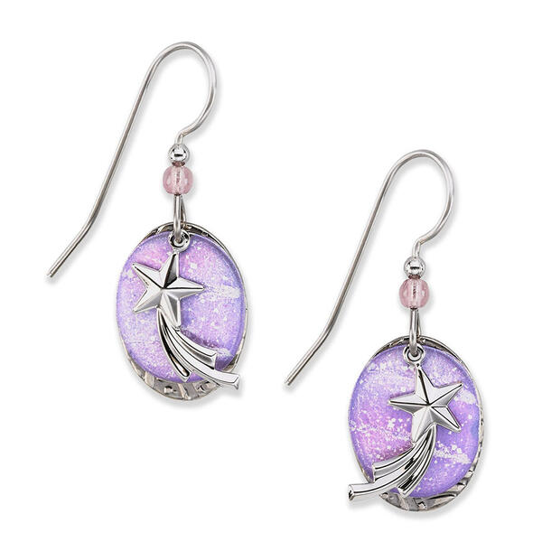 Silver Forest Silver-Tone with Shooting Star Earrings - image 