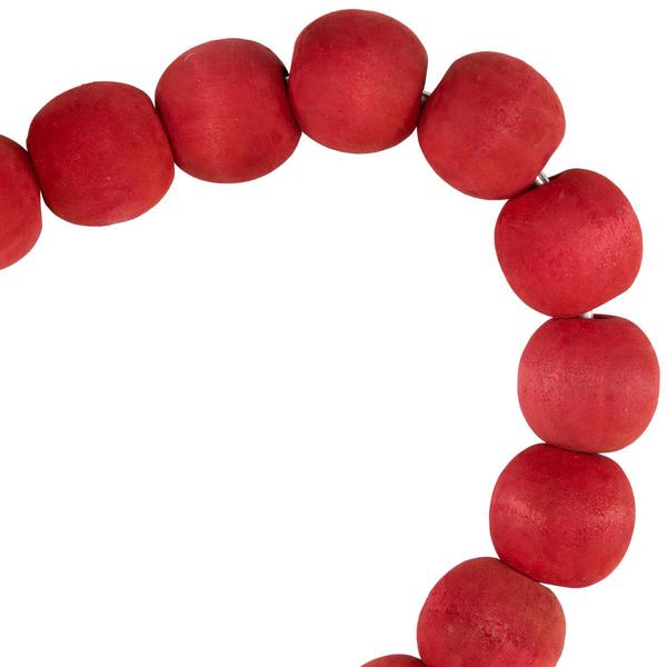 Northlight Seasonal Wooden Bead Heart with Rose Wall Décor