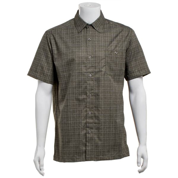 Mens Preswick & Moore(R) Microfiber Striped Plaid Button Down Shirt - image 