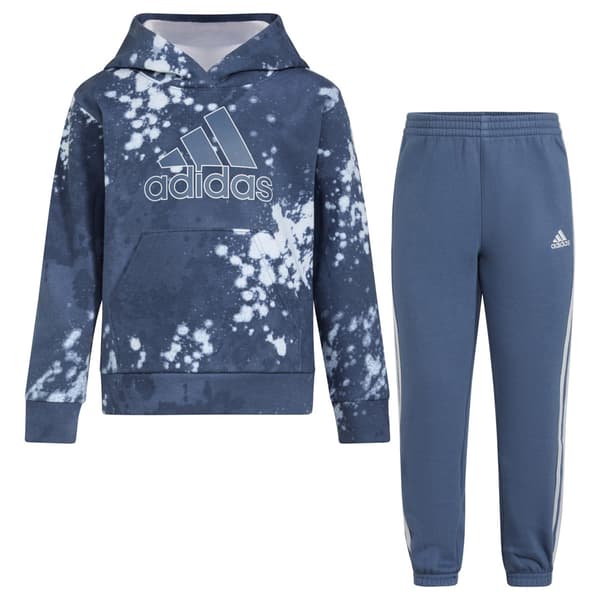 Boys &#40;4-7&#41; adidas&#174; Paint Splatter Pullover Hoodie & Joggers Set