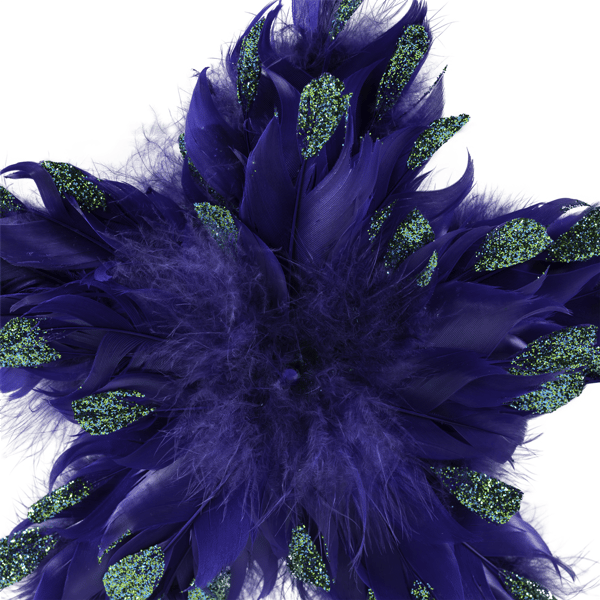 Northlight Plush Peacock Feather Star Shaped Christmas Ornament