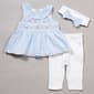 Baby Girl (3-12M) Little Me Smock Floral Set W/Headband - image 1