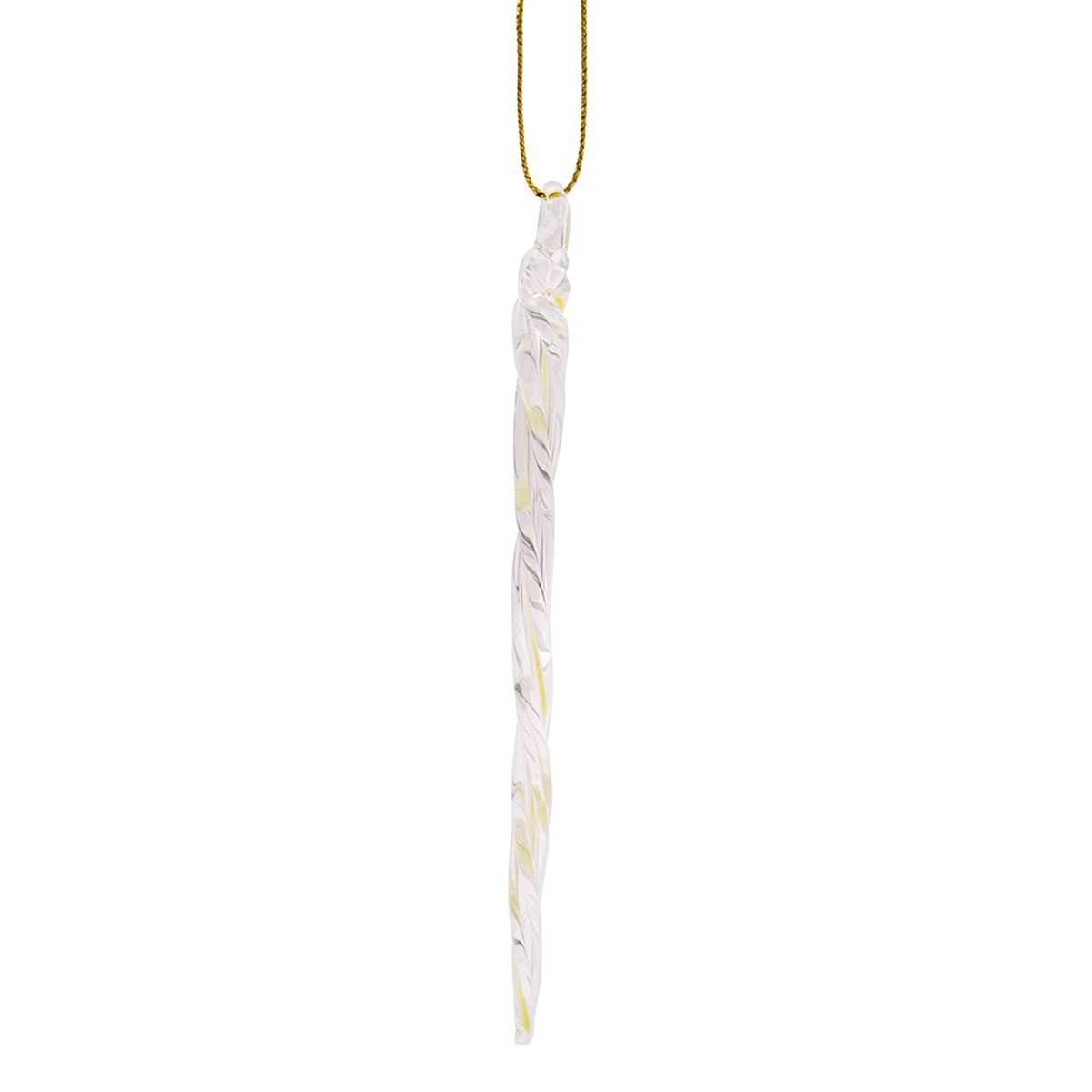 Kurt Adler Glass Glow-in-the-Dark Icicle Ornament - Set of 24