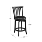 HH2 Home Savana Black Wood Counter Height Swivel Stool - image 6