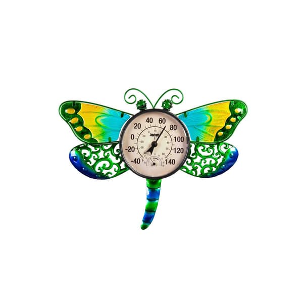 Evergreen Dragonfly Outdoor Wall Thermometer - image 