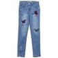 Girls &#40;7-16&#41; Wallflower Embroidered Skinny Rose Jeans - image 1