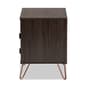Baxton Studio Glover Dark Brown Finished Wood 2-Drawer Nightstand - image 4