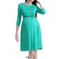 Womens Glow &amp; Grow® Pleated Maternity Midi Dress - image 3