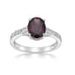 Sterling Silver Ring w/ Garnet & White Topaz Gemstones - image 1