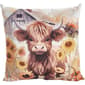 Nourison Highland Cow Sunflower Decorative Pillow - 18x18 - image 1