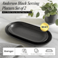 Sango Anderson Black Large Ceramic Serving Platters - Set of 2 - image 2