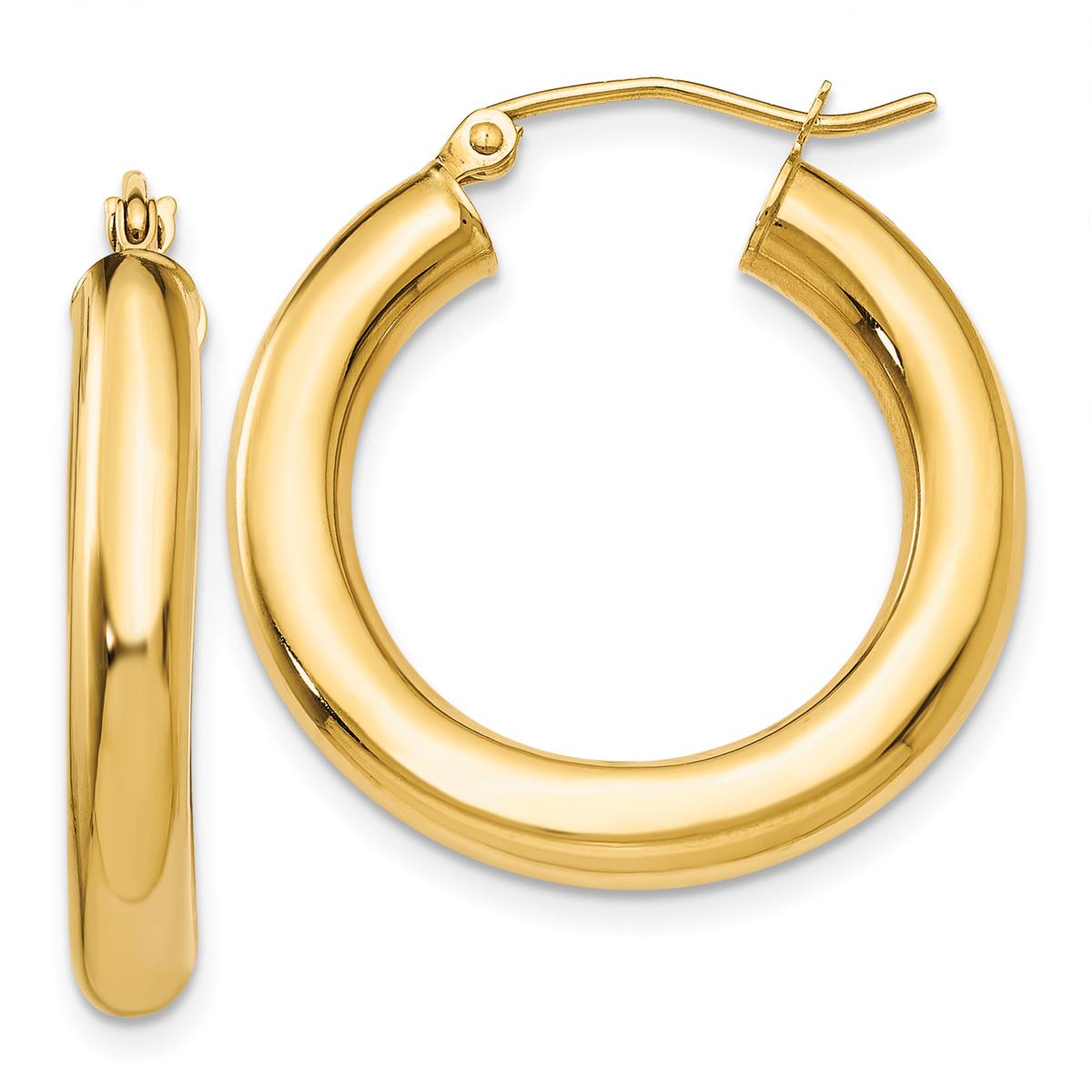 Gold Classics™ 14kt. Gold 4mm Thick Hoop Earrings