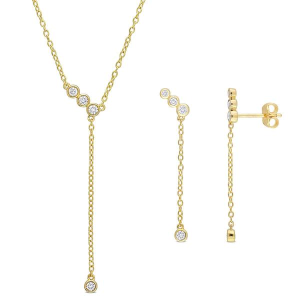Diamond Classics&#40;tm&#41; 1/3ctw. Diamond Earrings & Necklace Set - image 