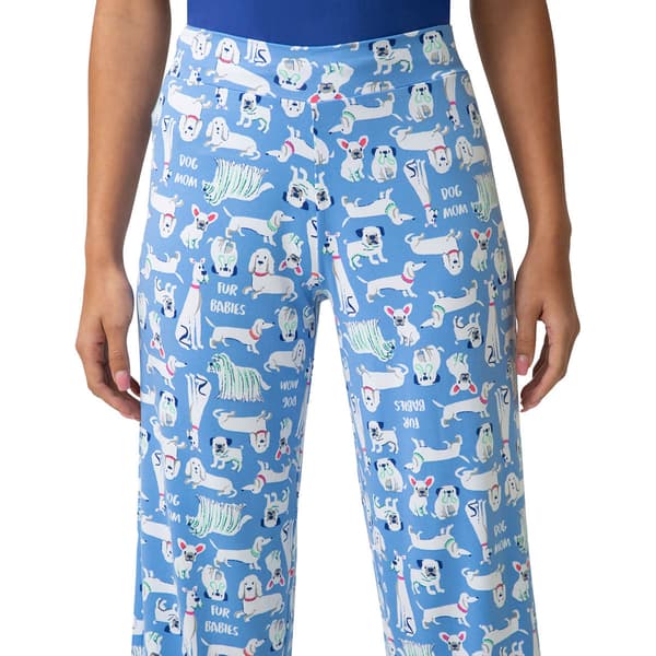 Womens HUE® Solid Top It''S A Dogs World Printed Capri 3 Piece Set