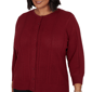 Plus Size Emaline Country Code 3/4 Sleeve Pointelle Cardigan - image 5