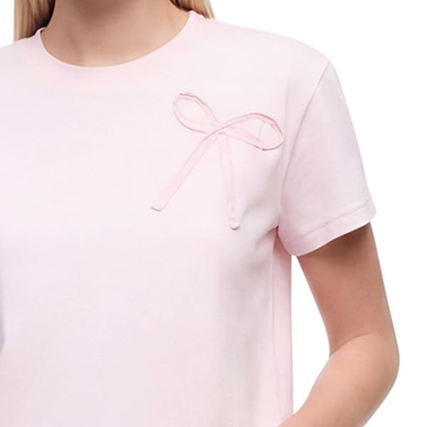 Womens Wildfox Short Sleeve Bow Pretty Jamie Graphic Tee