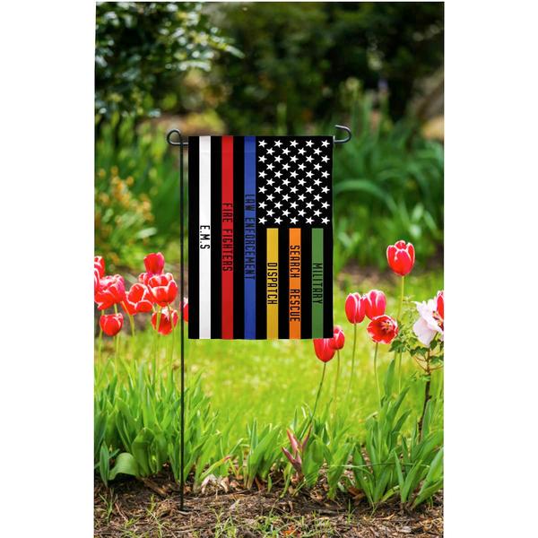 Evergreen Responders Thin Line Garden Suede Flag - image 