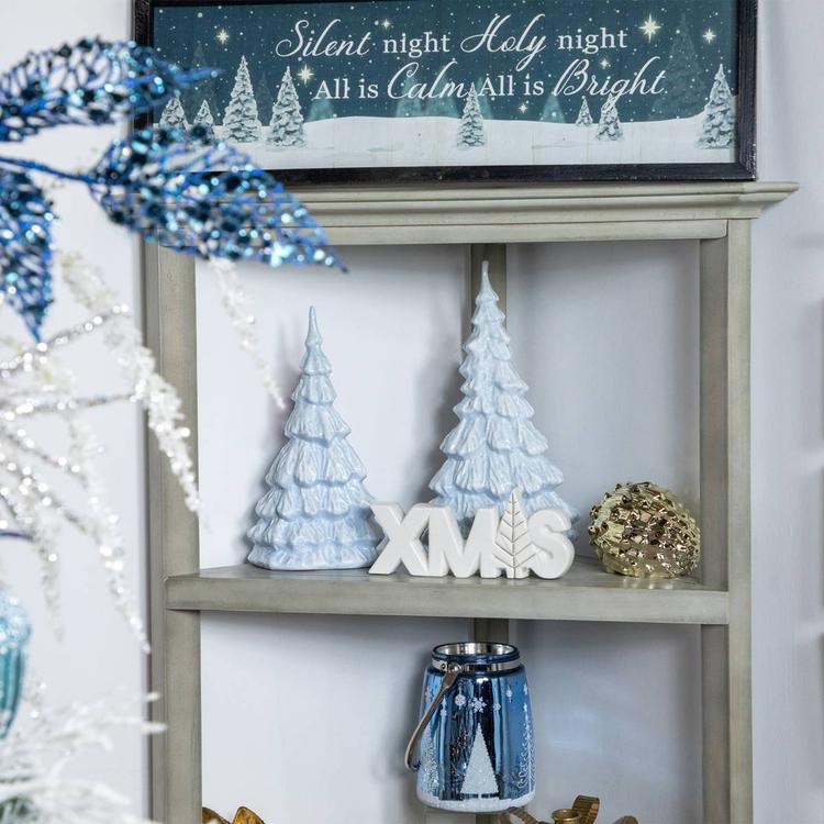 Northlight Lettered 8in. XMAS Tree Ceramic Christmas Sign