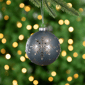 Northlight 2pk. Slate Blue Snowflakes Christmas Glass Ornaments - image 2