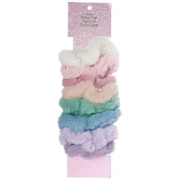 Girls Capelli(R) New York 8pc. Faux Fur Twisters with Pearls - image 