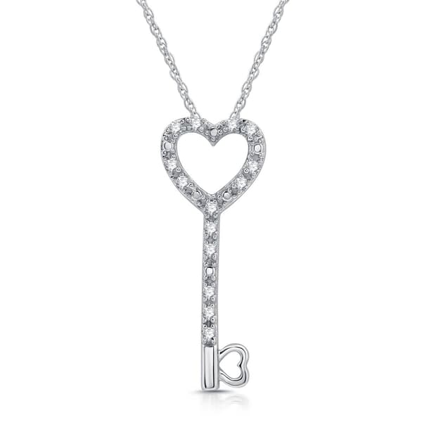 Nova Star(R) Sterling Silver 1/10ctw. Lab Grown Diamond Pendant - image 