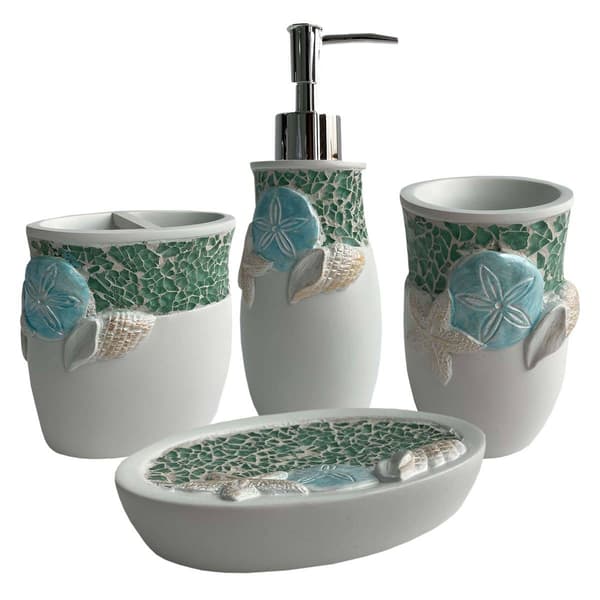 Sweet Home Collection Seascape 4pc. Bath Accessory Set - image 
