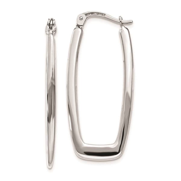 Gold Classics(tm) 14kt. White Gold 2.25mm Hoop Earrings - image 
