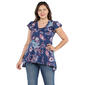 Plus Size 24/7 Comfort Apparel Hi Low Paisley Tunic Top - image 1