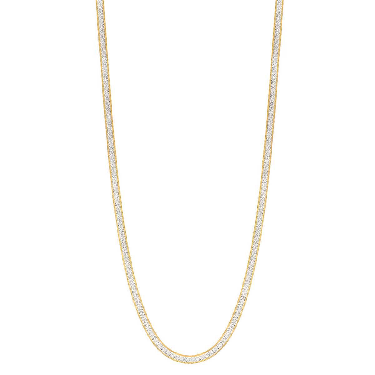 Gold Classics(tm) 24kt. Gold Over Silver Herringbone Necklace