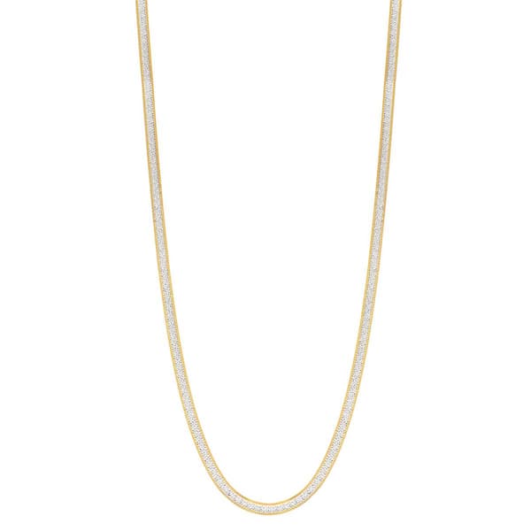 Gold Classics(tm) 24kt. Gold Over Silver Herringbone Necklace - image 