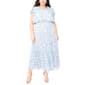 Plus MSK Sleeveless Foil Print Chiffon Tier Maxi - image 1