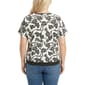 Plus Size NY Collection Short Sleeve Floral Dot Blouse - image 2