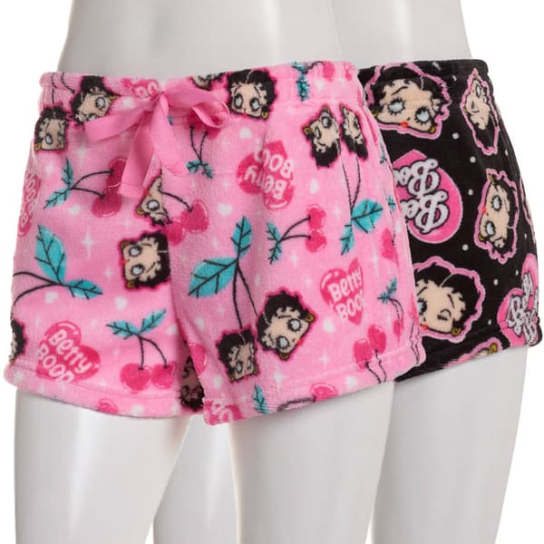 Juniors Betty Boop 2 pk. Plush Pajama Shorts - image 