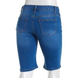 Juniors California Vintage Distressed Denim Bermuda Shorts