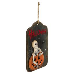 Northlight Seasonal 9.75in. Skeleton and Jack-O-Lantern Wall Sign