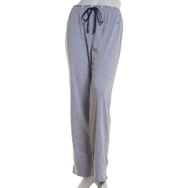 Womens IZOD&#40;R&#41; Dot Print Logo Waist Pajama Pants - image 
