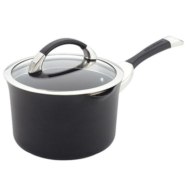 Circulon&#40;R&#41; Symmetry 3.5qt. Straining Saucepan - Black - image 