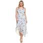 Juniors No Comment Asymmetrical Floral Mesh Midi-Slip Dress - image 1