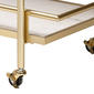 Baxton Studio Louise Glam & Luxe White Marble 2-Tier Wine Cart - image 6