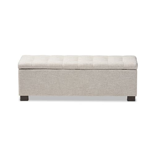 Baxton Studio Roanoke Upholstered Storage Ottoman Bench