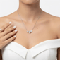Saffron 4ctw. Moissanite Diamond Trio Pendant Necklace - image 2