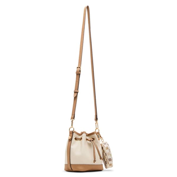Anne Klein Graphic Tile Small Bucket Bag - Mink