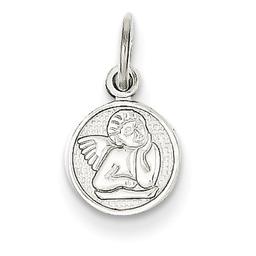 Unisex Gold Classics(tm) 14kt. White Gold Small Angel Charm