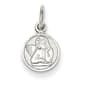 Unisex Gold Classics(tm) 14kt. White Gold Small Angel Charm - image 1