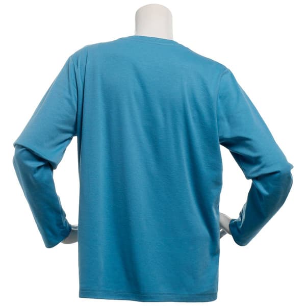 Womens Hasting & Smith Solid Long Sleeve V-Neck Tee
