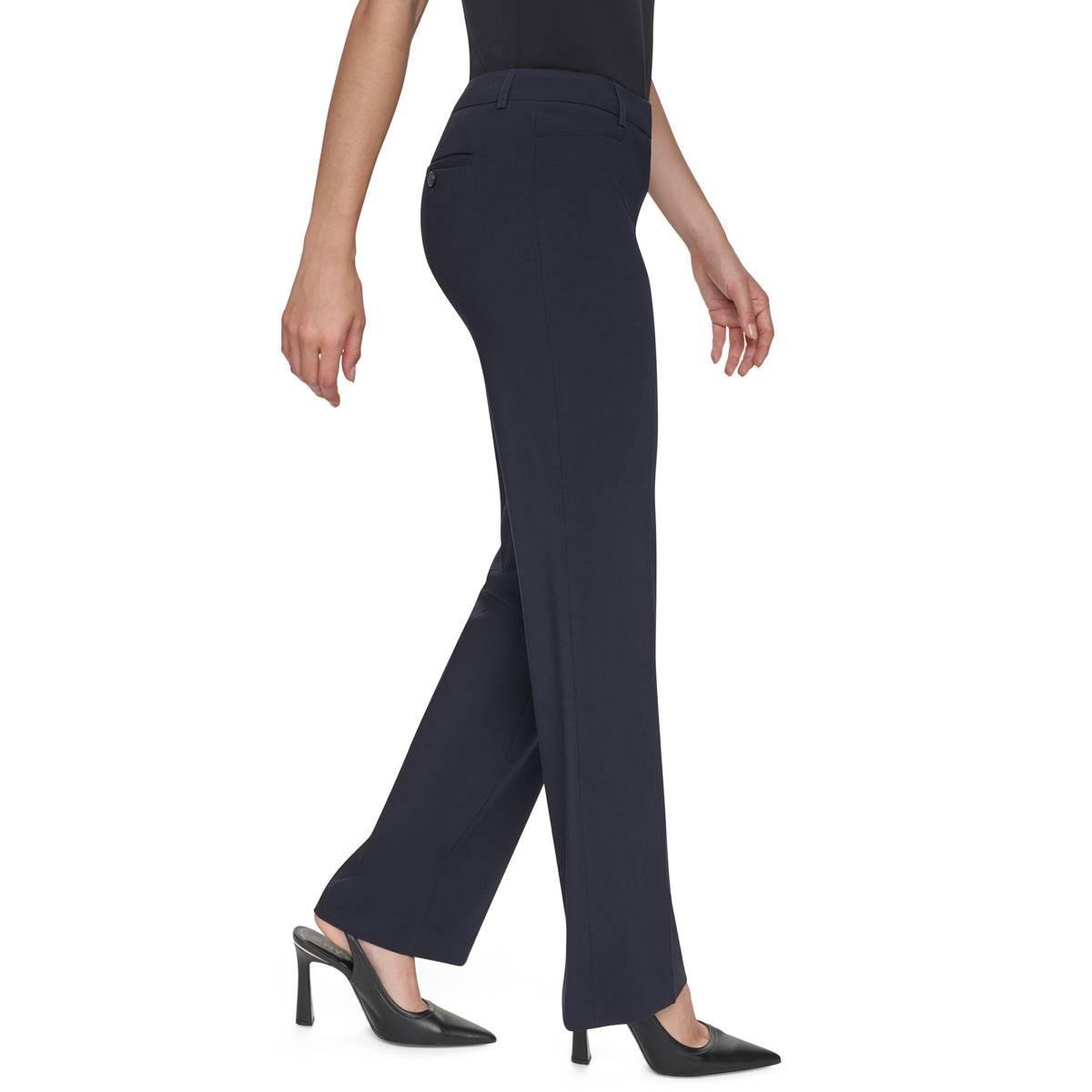 Womens DKNY Sullivan Slash Pocket Straight Dress Pants - Navy