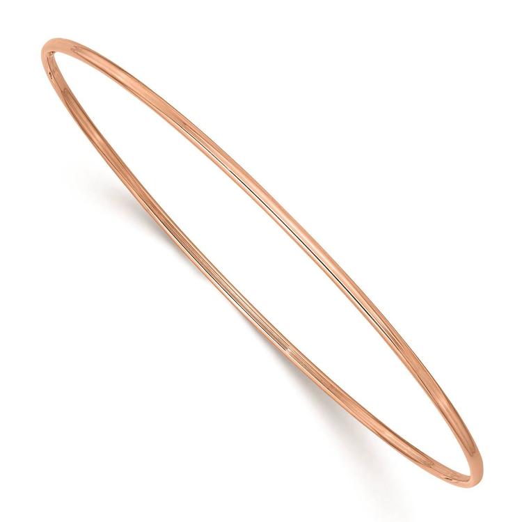 Gold Classics(tm) 14kt. Rose Gold Polished Slip-On Bangle Bracelet