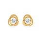Nova Star® Gold over Silver Lab Grown Diamond Knot Earrings - image 3