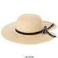 Womens Madd Hatter Straw Farmer Hat With A Black Band Bow - image 2